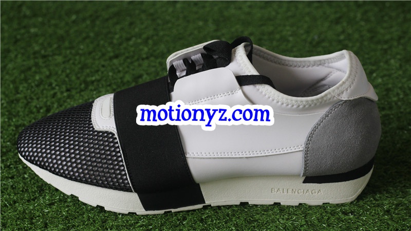 Balenciaga Race Runner Trainers White Black